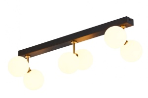 PLAFONIERA LUNA 1920, DIN METAL SI STICLA, STIL MODERN, JUPITER