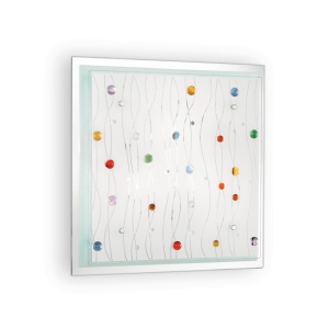 PLAFONIERA OCEAN PL3, MULTICOLOR, DIN STICLA, STIL MODERN