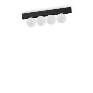 PLAFONIERA PING PONG PL4, NEGRU, DIN METAL, STIL MODERN