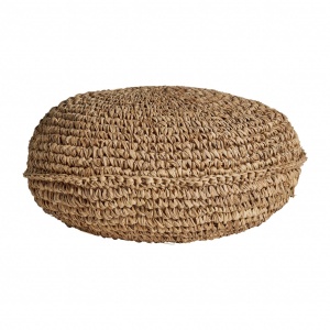 PUFF SCAURI REF. 28942, CULOARE NATURALA, STIL RUSTIC, DIN FIBRE NATURALE IAR DEASUPRA ESTE IARBA DE SISAL, VIC
