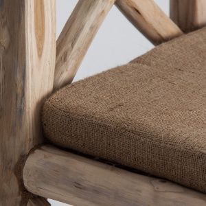SCAUN BAR EMBI REF. 27468, CULOARE NATURALA, STIL VINTAGE, DIN LEMN MASIV , PLACAJ SI SPUMA, VIC - Img 5