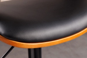 SCAUN BAR, MANHATTAN, METAL, LEMN SI PIELE ECO, NUC - Img 5