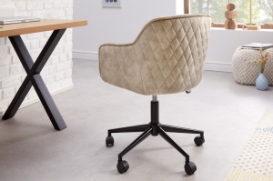 SCAUN BIROU, EUPHORIA, CATIFEA DE CULOARE SAMPANIEI, COD 41663, STIL MODERN - Img 2