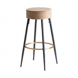 SCAUN DE BAR CARPI REF. 26379, DIN MDF, CATIFEA SI METAL, STIL VINTAGE, VIC