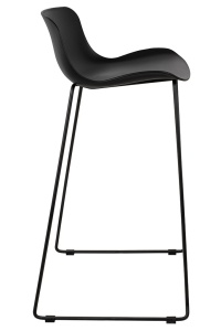 SCAUN DE BAR COMA 76, NEGRU, CONFECTIONAT DIN POLIPROPILENA SI METAL, STIL MODERN - Img 2