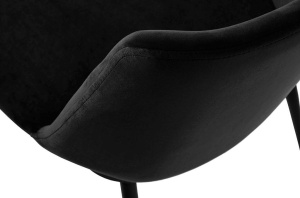 SCAUN DE BAR DIEGO 65 GRI INCHIS/NEGRU/AURIU, CU TAPITERIE DIN CATIFEA, STIL MODERN - Img 3