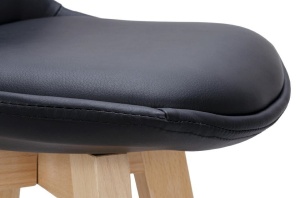 SCAUN DE BAR NEGRU HOKER SLIM SOFT STIL MODERN B2 - Img 4