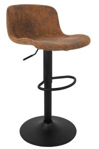 SCAUN DE BAR, REGLABIL, STOR, MARO, CONFECTIONAT DIN PIELE ECOLOGICA SI METAL, STIL MODERN