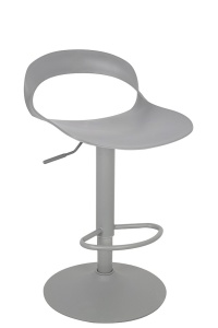 SCAUN DE BAR WRAPP, REGLABIL, GRI, CONFECTIONAT DIN METAL SI PLASTIC, STIL MODERN