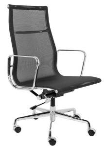 SCAUN DE BIROU AERON PREMIUM, NEGRU/CROM, MATERIAL TEXTIL/PLASA SI METAL, STIL MODERN