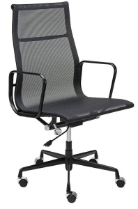 SCAUN DE BIROU AERON PREMIUM, NEGRU, MATERIAL TEXTIL/PLASA SI METAL, STIL MODERN