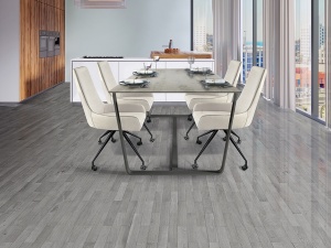 SCAUN DE BIROU DIANE, 88 CM, ALB/NEGRU MAT, TAPITERIE DIN STOFA FINA SI PICIOARE DIN METAL, STIL MODERN - Img 3