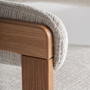 SCAUN DEOSEBIT, SEDZERE, REALIZAT DIN LEMN DE STEJAR SI TEXTIL, ARTIM GROUP SELECTION - Img 7