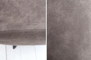 SCAUN DESIGN VINTAGE/INDUSTRIAL LUCCA GRI TAUPE/NEGRU 38309 - Img 5