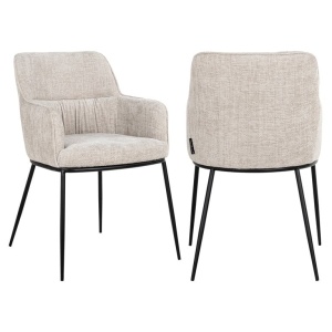SCAUN DINING BELLA RENEGADE NATURAL 01, S4725, CONFECTIONAT DIN 100% POLIESTER SPUMA SI METAL, RICHMOND INTERIORS