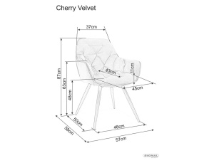 SCAUN DINING CHERRY BUFFALO, BEJ 01/NEGRU MAT, TAPITERIE DIN PIELE ECOLOGICA SI PICIOARE DIN METAL, STIL MODERN - Img 6