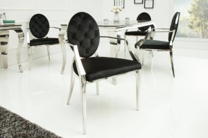 SCAUN DINING ELEGANT CU BRATE, BAROC, DIN METAL SI CATIFEA, ARTIM GROUP SELECTION - Img 6