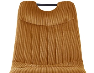 SCAUN DINING ORFE 66, GALBEN CURRY/NEGRU, CATIFEA REIATA SI METAL, STIL MODERN, SIGNAL - Img 3