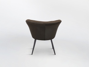 SCAUN DINING OZOME, 80 CM, MARO/NEGRU, TAPITERIE DIN CATIFEA SI PICIOARE DIN METAL, STIL MODERN - Img 5