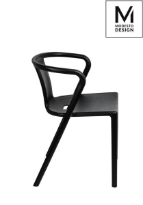 SCAUN DINING/TERASA AIR, NEGRU MAT, DIN POLIPROPILENA, STIL MODERN - Img 4