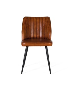SCAUN LIVING ELEGANT, ARTIM 1757, DIN METAL, LEMN SI PIELE, MARO/NEGRU, ARTIM GROUP SELECTION - Img 2