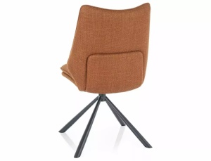 SCAUN PIVOTANT KENZIE, SCORTISOARA 42/NEGRU MAT, TAPITERIE DIN STOFA BJORN SI PICIOARE DIN METAL, STIL MODERN - Img 3