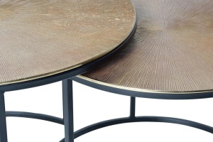 SET 2 MASUTE DE CAFEA 1022, MARO BRONZ/NEGRE, METAL, STIL VINTAGE G&C - Img 2