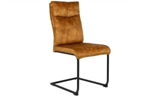 SET 2 SCAUNE LIVING, COMFORT, GALBEN/MUSTAR, CU TAPITERIE DIN CATIFEA, STIL INDUSTRIAL, ARTIM GROUP