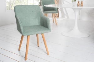 SET 2 SCAUNE NATURAL/VERDE SCANDINAVIA 36827 - DESIGN SCANDINAV
