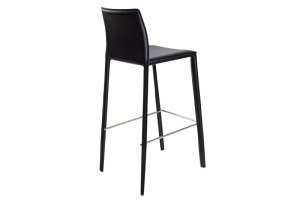 SET 2 SCAUNE NEGRE DIN PIELE RECICLATA MILANO 35616 - DESIGN VINTAGE - Img 4