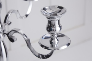 SET 2 SFESNICE DE PODEA 5 BRATE, 120CM, COD 17365 ARGINTIU STIL CLASIC - Img 3