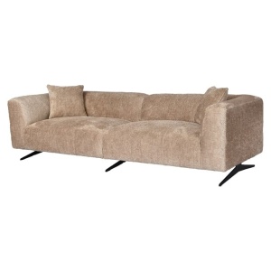 SOFA HOXTON CU 3 LOCURI BE LOVELY 170 BEIGE, S5170, CONFECTIONATA DIN LEMN DE PIN, METAL, SPUMA SI 100% POLIESTER, RICHMOND INTERIOR