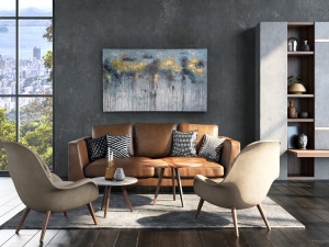 TABLOU CANVAS AQUAS, 90x150 CM, STIL MODERN