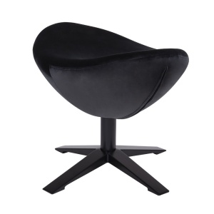 TABURET-SUPORT NEGRU PENTRU PICIOARE EGG SZEROKI VELVET BLACK STIL MODERN B2