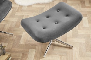 TABURET/SUPORT PICIOARE LOUNGER CATIFEA GRI DESIGN MODERN