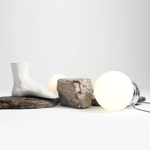 VEIOZA BALL M, 23 CM, CROM, DIN STICLA SI METAL, STIL MODERN - Img 5