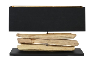 VEIOZA NATURE, NEGRU/NATURAL, CONFECTIONATA DIN LEMN, TEXTIL SI PLACA LAMINATA, STIL MODERN