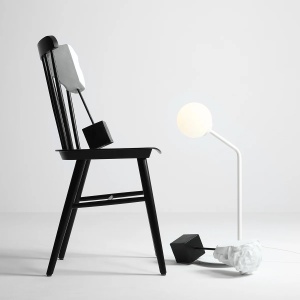VEIOZA PURE, 62 CM, ALBA, DIN STICLA SI METAL, STIL MODERN - Img 4