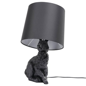 VEIOZA RABBIT, NEAGRA, DIN METAL, ALUMINIU SI TEXTIL, STIL MODERN