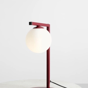 VEIOZA ZAC, 39 CM, ROSIE, DIN STICLA SI METAL, STIL MODERN