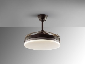VENTILATOR VENTO, CU TELECOMANDA, 35/45 CM, MARO MAT/FUMURIU/OPAL, DIN METAL SI ACRIL, STIL MODERN - Img 5