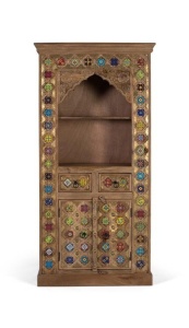 VITRINA 180CM, 2178, LEMN DE MANGO, PICTATA MANUAL, STIL ETNIC, ARTIM GROUP SELECTION