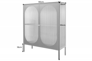 VITRINA LIVING, DIN METAL SI STICLA 110CM, DESIGN INDUSTRIAL, ARTIM GROUP SELECTION - Img 6