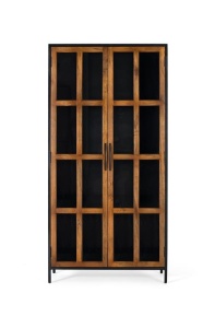 VITRINA/ORGANIZATOR 180CM, STRUCTURA DE METAL SI LEMN DE MANGO - Img 3