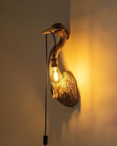 APLICA ANIMAL HERON, CONFECTIONATA DIN RASINA SI ALUMINIU, STIL MODERN - Img 2