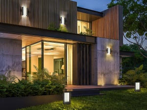 APLICA EXTERIOR MATIA, 24 CM, GRI INCHIS/OPAL, DIN ALUMINIU SI STICLA, STIL MODERN - Img 3