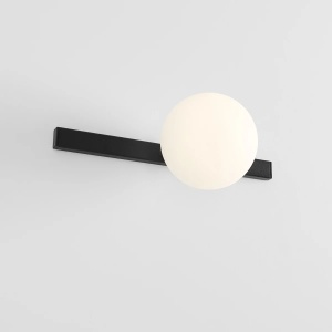 APLICA GARDA, 14 CM, NEAGRA, DIN STICLA SI METAL, STIL MODERN - Img 3