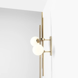 APLICA HARMONY, 3 BRATE, 114 CM, AURIE, DIN STICLA SI METAL, STIL MODERN - Img 2
