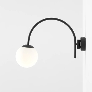 APLICA NAVE, 33 CM, NEAGRA, DIN STICLA SI METAL, STIL MODERN