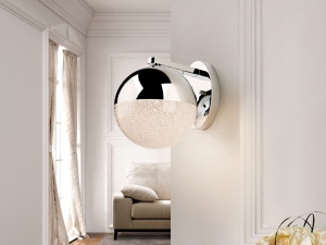 APLICA SPHERE, 24 CM, CROM, DIN METAL SI POLICARBONAT, STIL MODERN